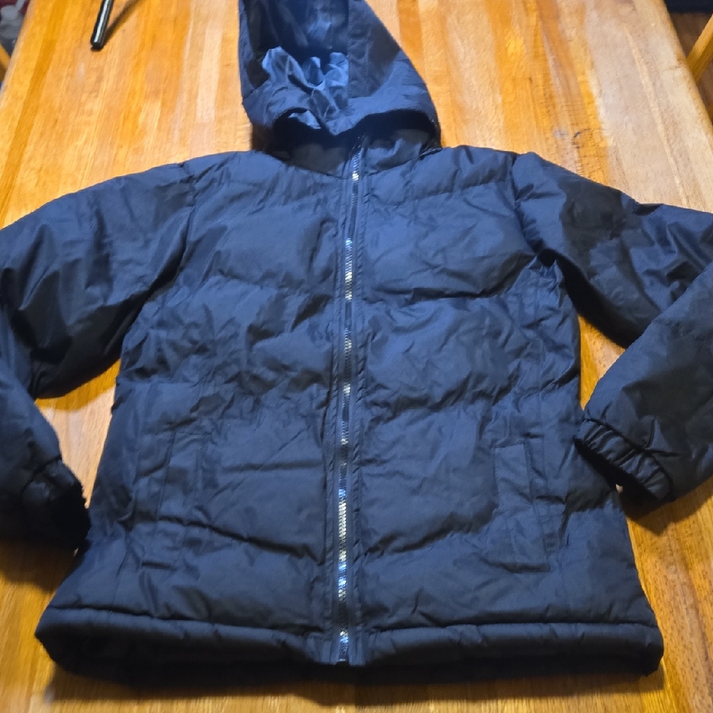 Freestyle Women Small Black Removable Hood Full Zip Puffer Winter Jacket